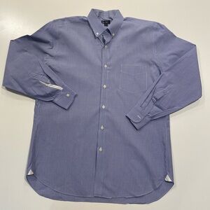 J.CREW Men's Dress Shirt Size Large, 120s 2-Ply, 100% Cotton - Light Blue